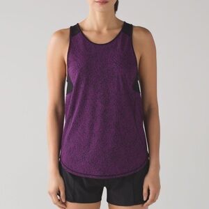Lululemon Sculpt Tank II Purple Black Racerback Tank - Size 6